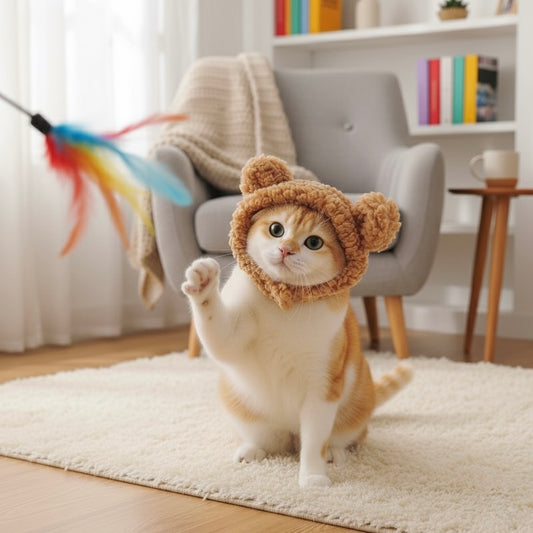 Cozy Bear Ears Pet Hat - Adorable Warmth for Your Furry Friend