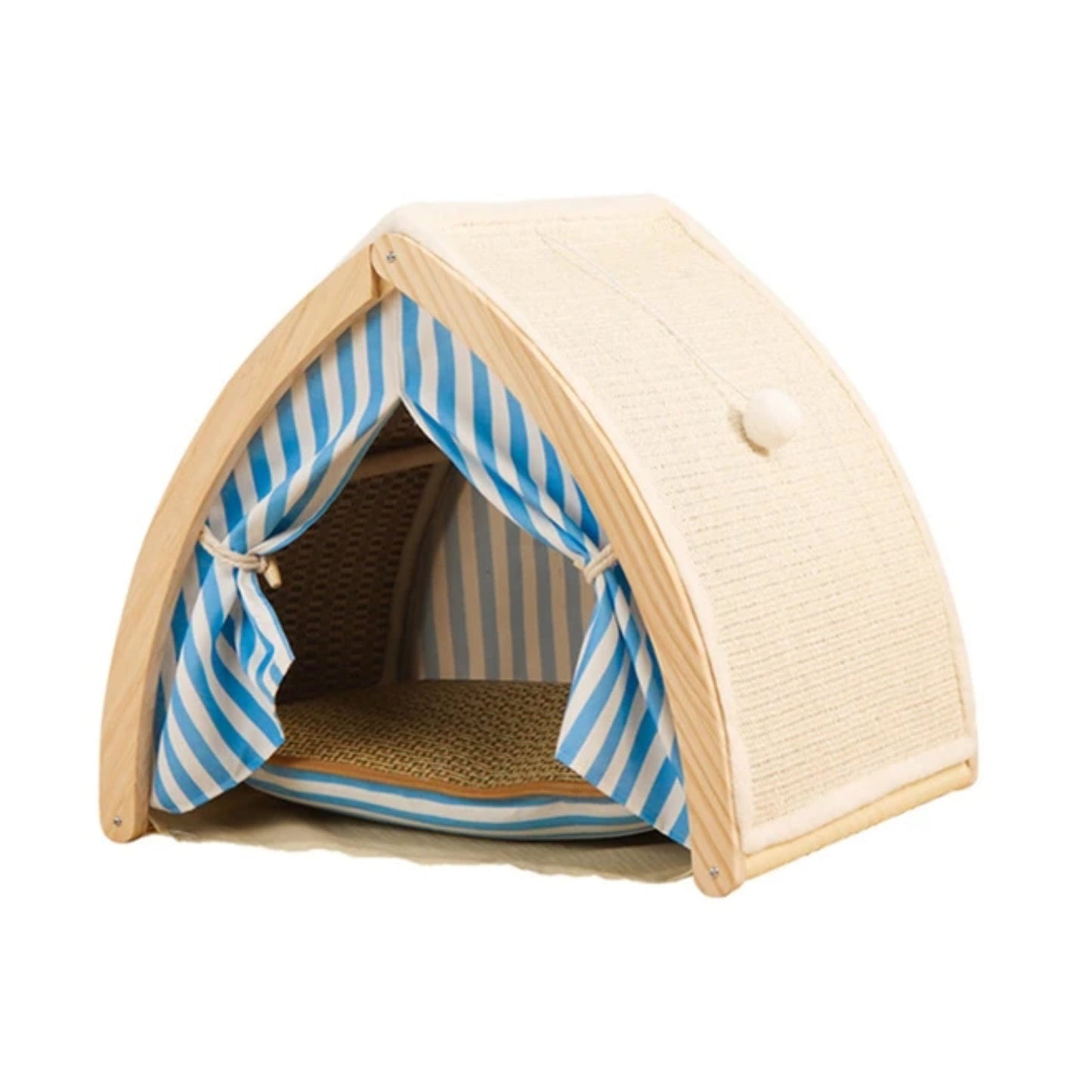Cat House Tent Shape with Sisal Scratcher - PetsLoveStory®