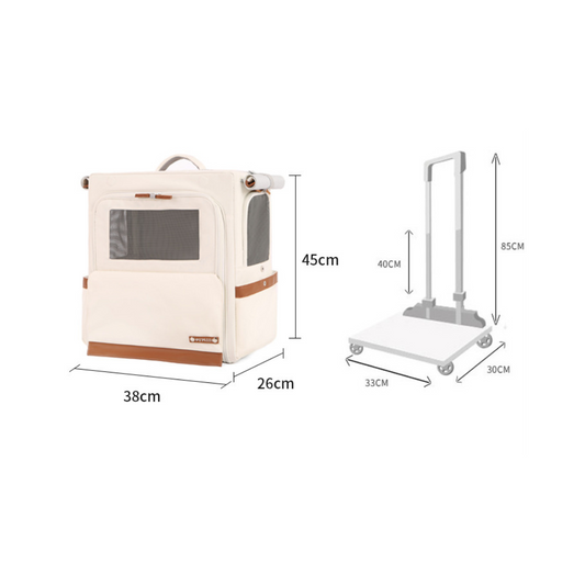 New Pet Carrier Trolley Bag