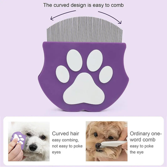 Professional Eye Comb for Pets | Stainless Steel Tear Stain Remover for Cats & Dogs