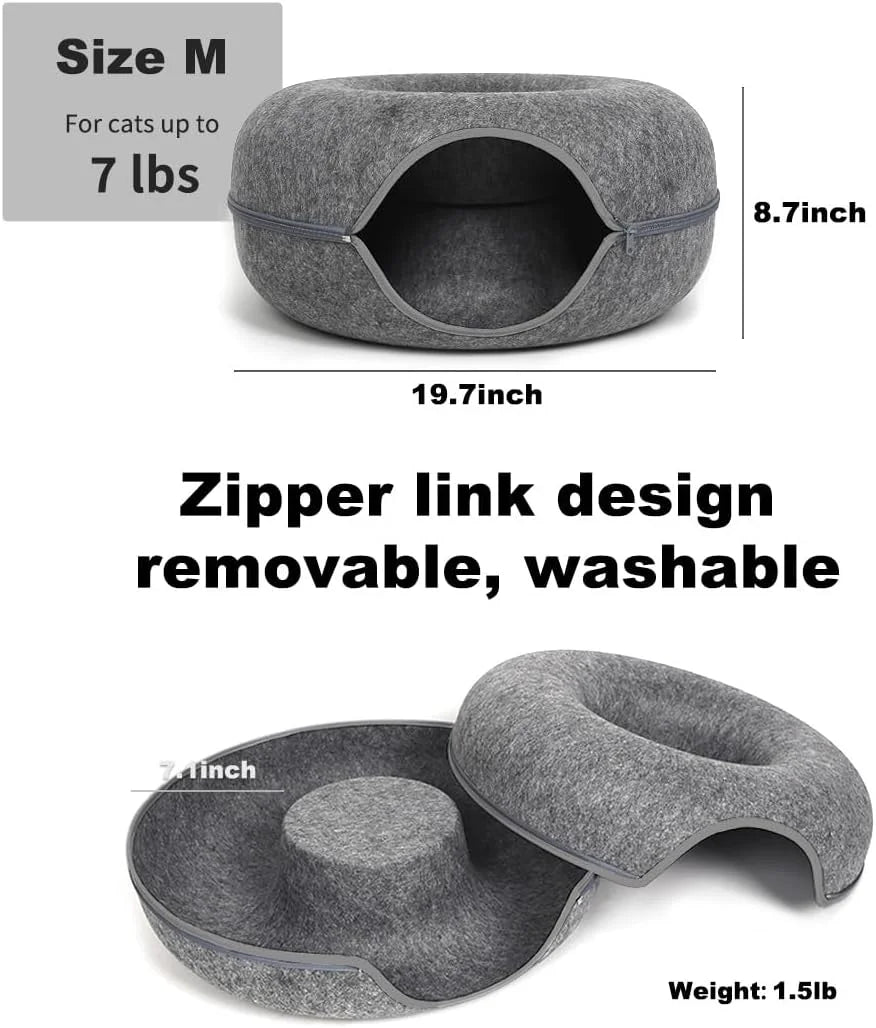 Cat Tunnel Bed for Indoor Cats - PetsLoveStory®
