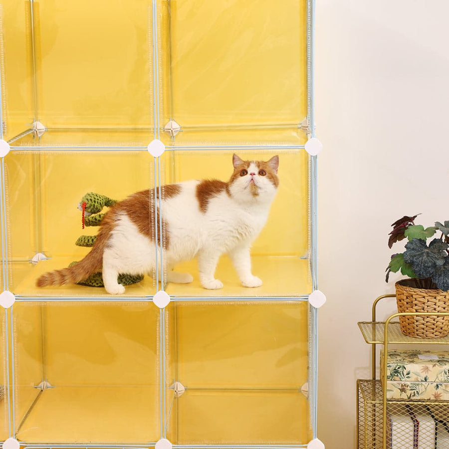 PetsLoveStory® Cat Villa Include Cat Litter Box - PP11 - PetsLoveStory®