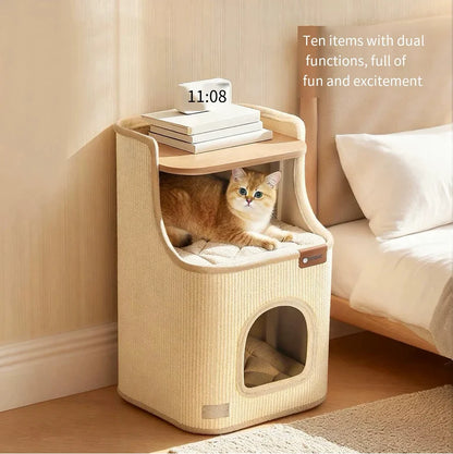 Sisal Cat Scratching Board – 2-in-1 Round Bed & Furniture Protector