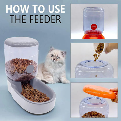Automatic Pet Feeder 4L Gravity Dog Food Dispenser Large Capacity - PetsLoveStory®