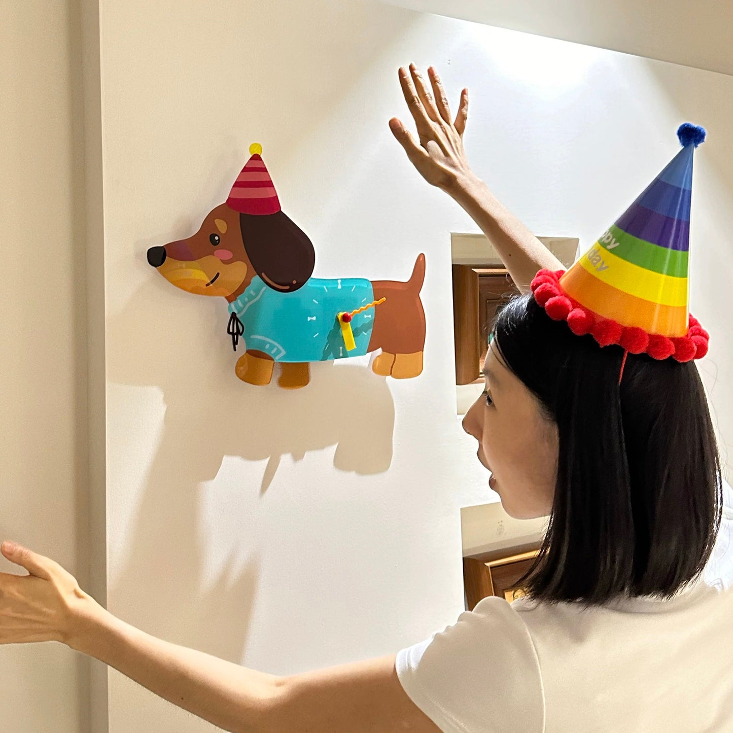 Dachshund Party Wall Clock