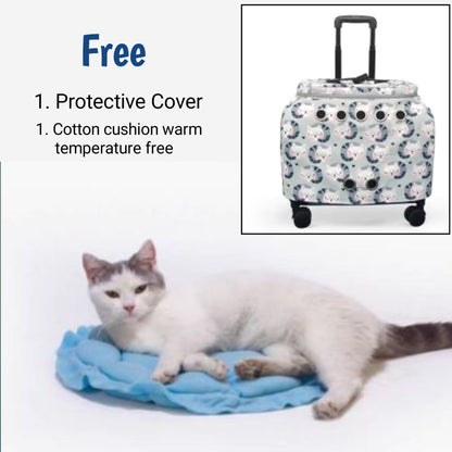 PetsLoveStory® Transparent Pet Travel Trolley - PetsLoveStory®