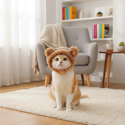 Cozy Bear Ears Pet Hat - Adorable Warmth for Your Furry Friend