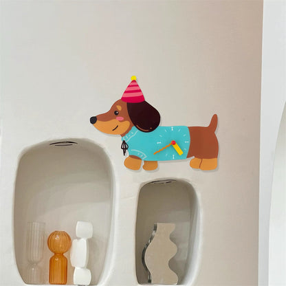 Dachshund Party Wall Clock