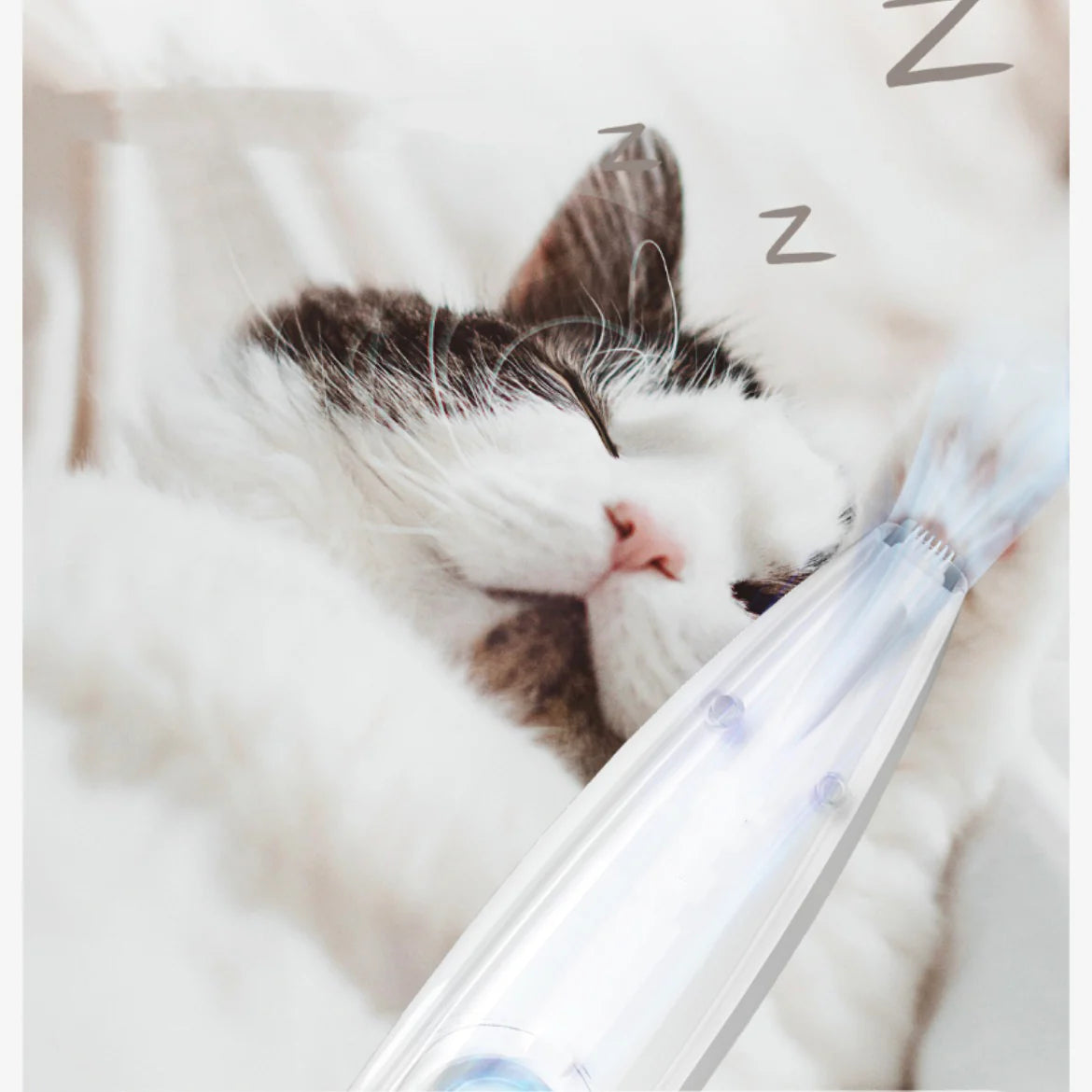 Hair-sucking pet hair clipper