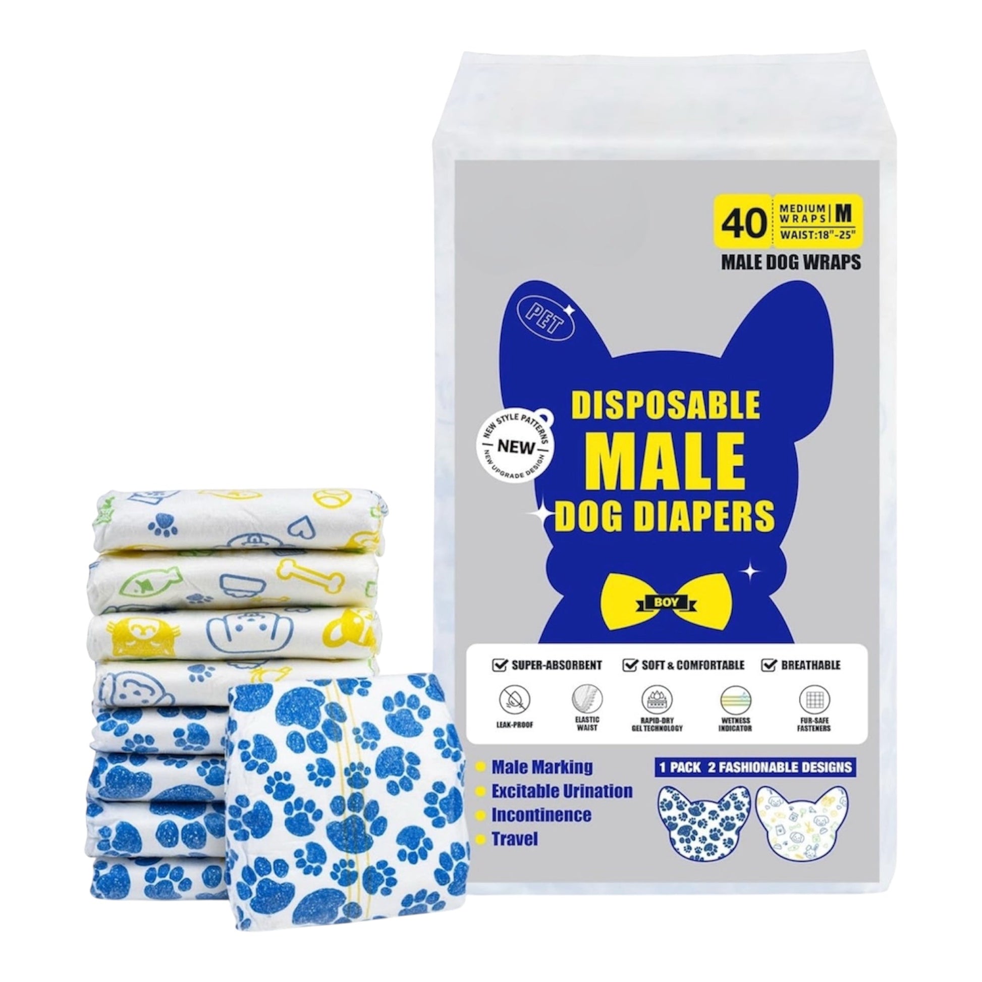 Dog Diapers Male - PetsLoveStory®