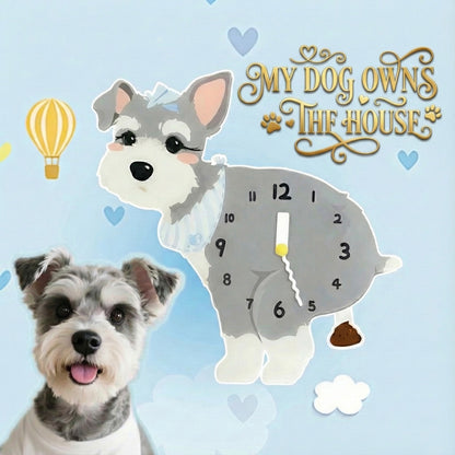 Popping Puppy Wall Clock
