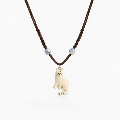 Snow Kitty Necklace