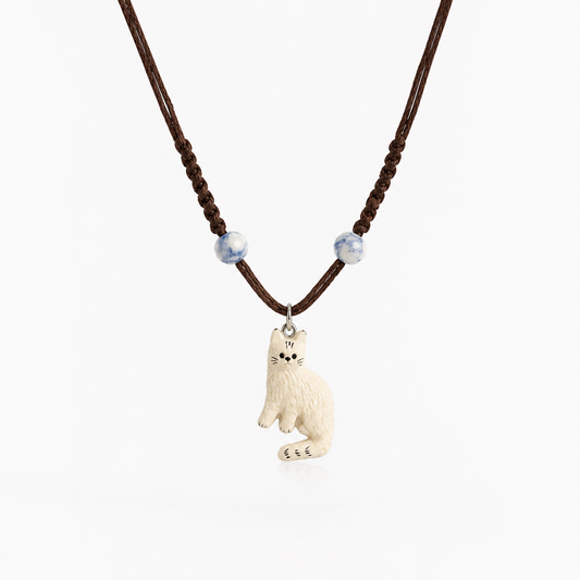 Snow Kitty Necklace