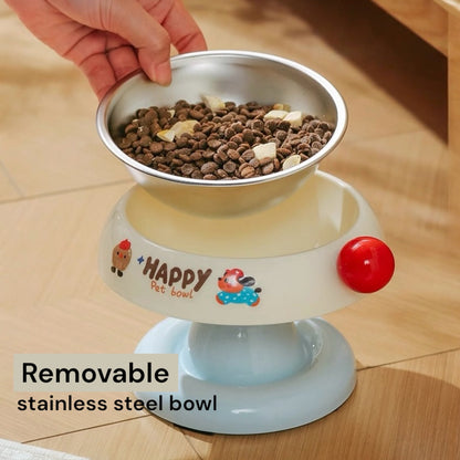 Neck-protective structure pet bowl