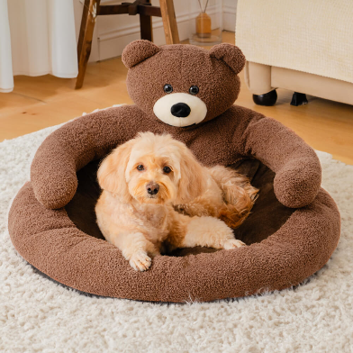 Teddy Bear Plush Pet Bed