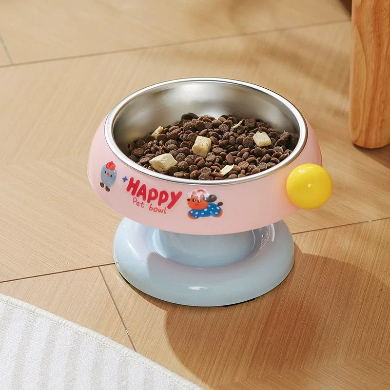 Neck-protective structure pet bowl