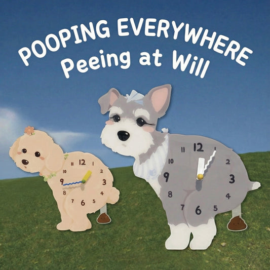 Popping Puppy Wall Clock