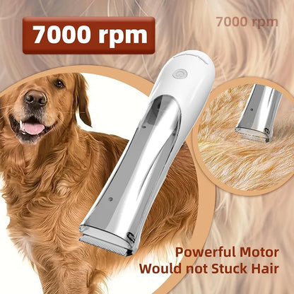 Hair-sucking pet hair clipper