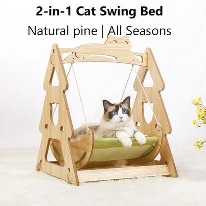 Wood Fancy Cat Hammock