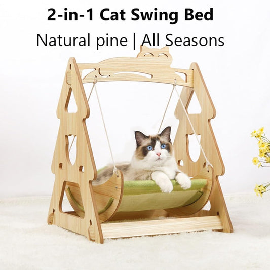 Wood Fancy Cat Hammock