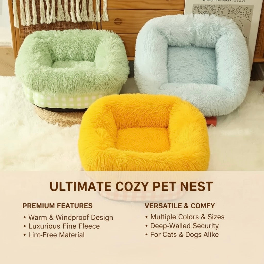 Winter Warmth Deep Sleep Pet Bed