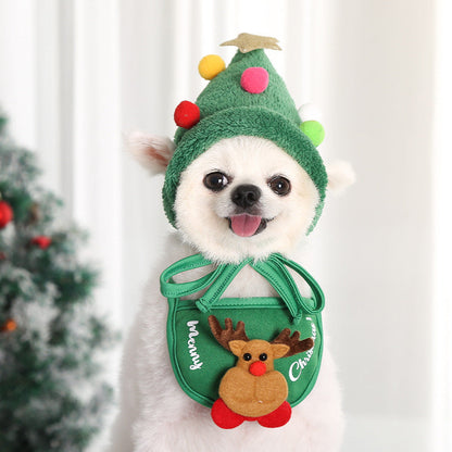 Pet Christmas Hat + Scarf - PetsLoveStory®
