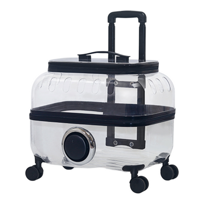 PetsLoveStory® Transparent Pet Travel Trolley - PetsLoveStory®