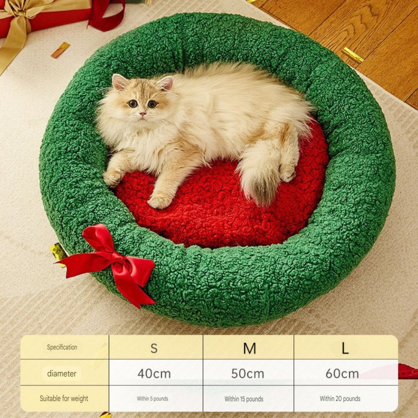 A windproof and warm Christmas nest for cats - PetsLoveStory®