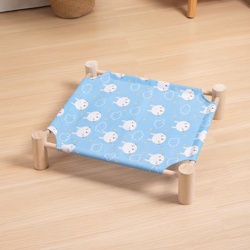 Wooden Cat Camp Bed for summer - PetsLoveStory®