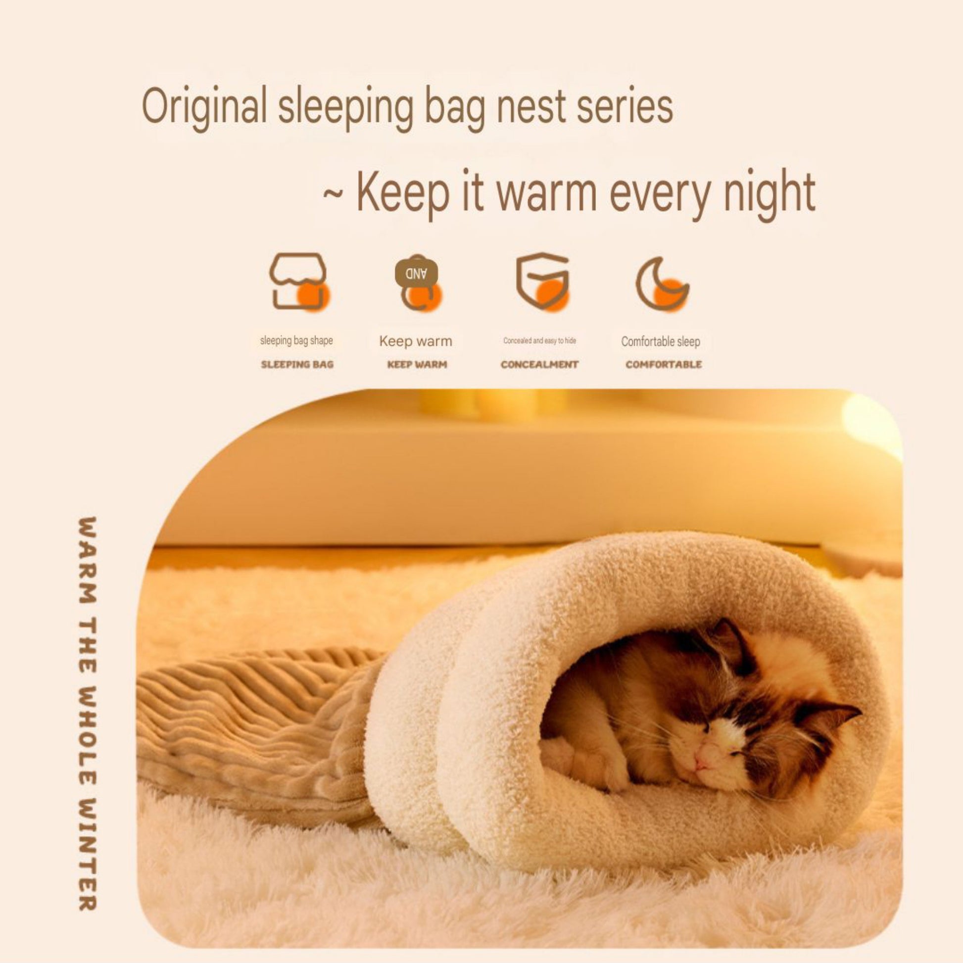 Sleeping bag nest - PetsLoveStory®