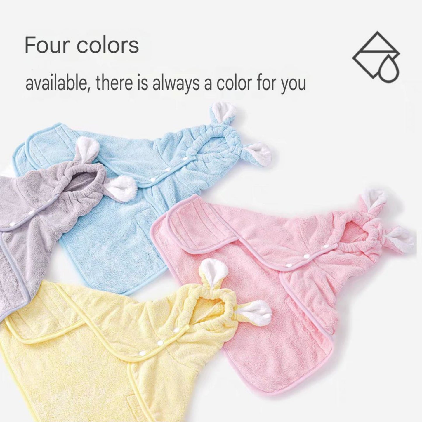 Rabbit ears bathrobe for dogs - PetsLoveStory®