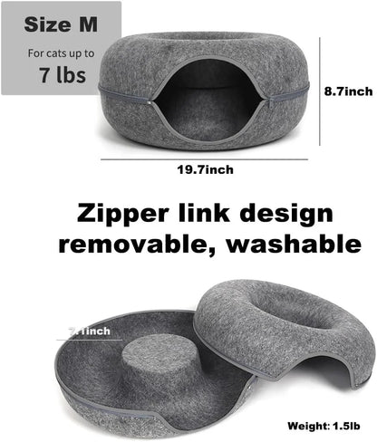 Cat Tunnel Bed for Indoor Cats - PetsLoveStory®