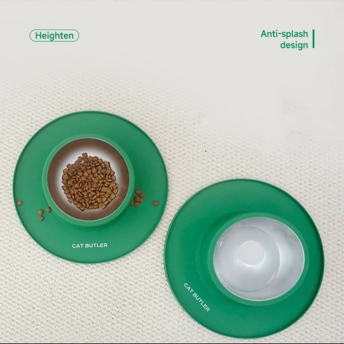 Anti-Rollover Cat Bowl - PetsLoveStory®