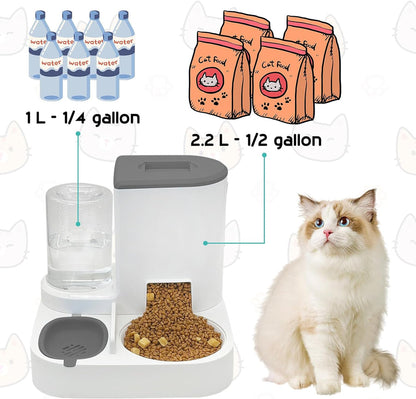 Cat Feeder and Water Dispenser - PetsLoveStory®
