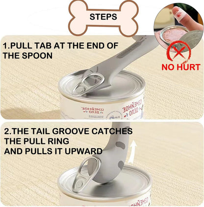Pet Food Can Lid& Can Opener,Cat Food Spoon for Wet Food - PetsLoveStory®