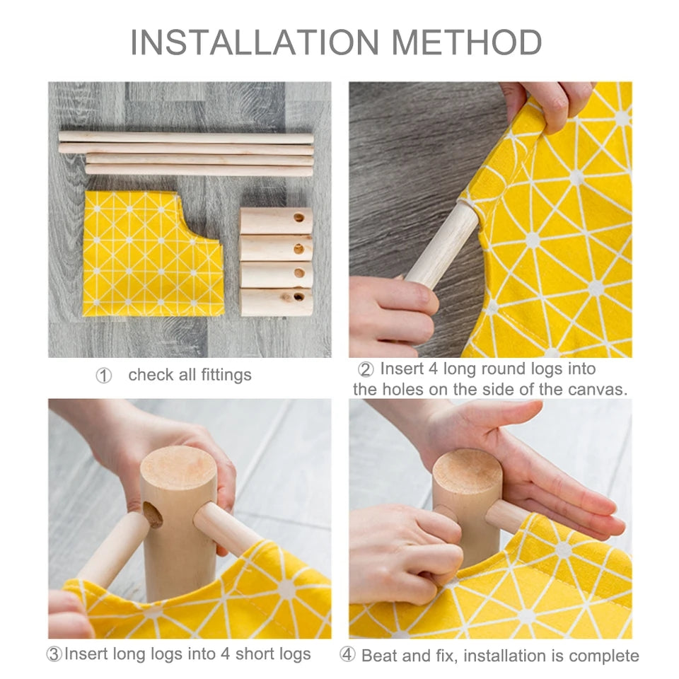 Wooden Cat Camp Bed for summer - PetsLoveStory®