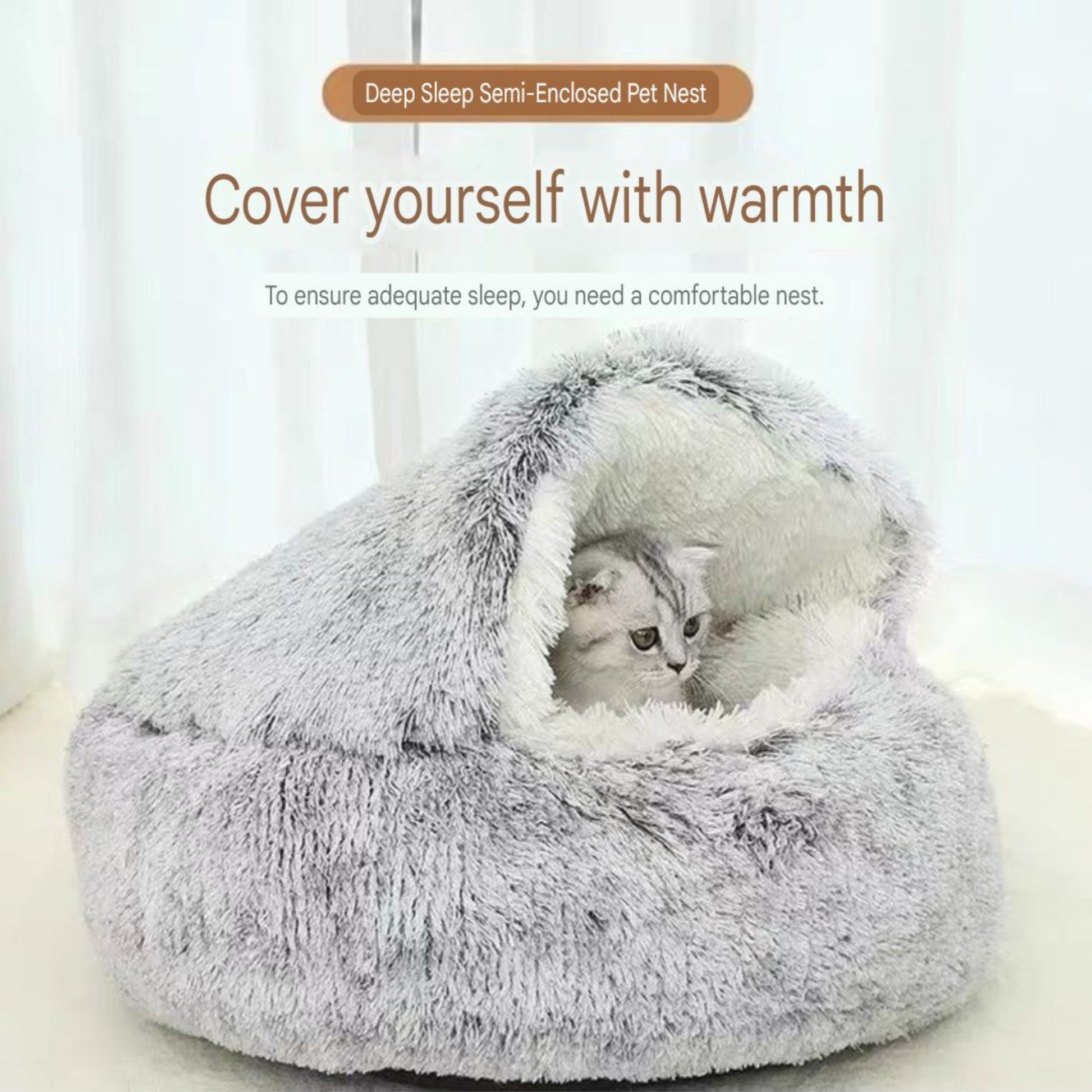 Warm cozy bed - PetsLoveStory®
