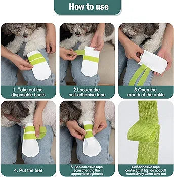 Disposable Waterproof Dog Booties for Paw Protection - PetsLoveStory®