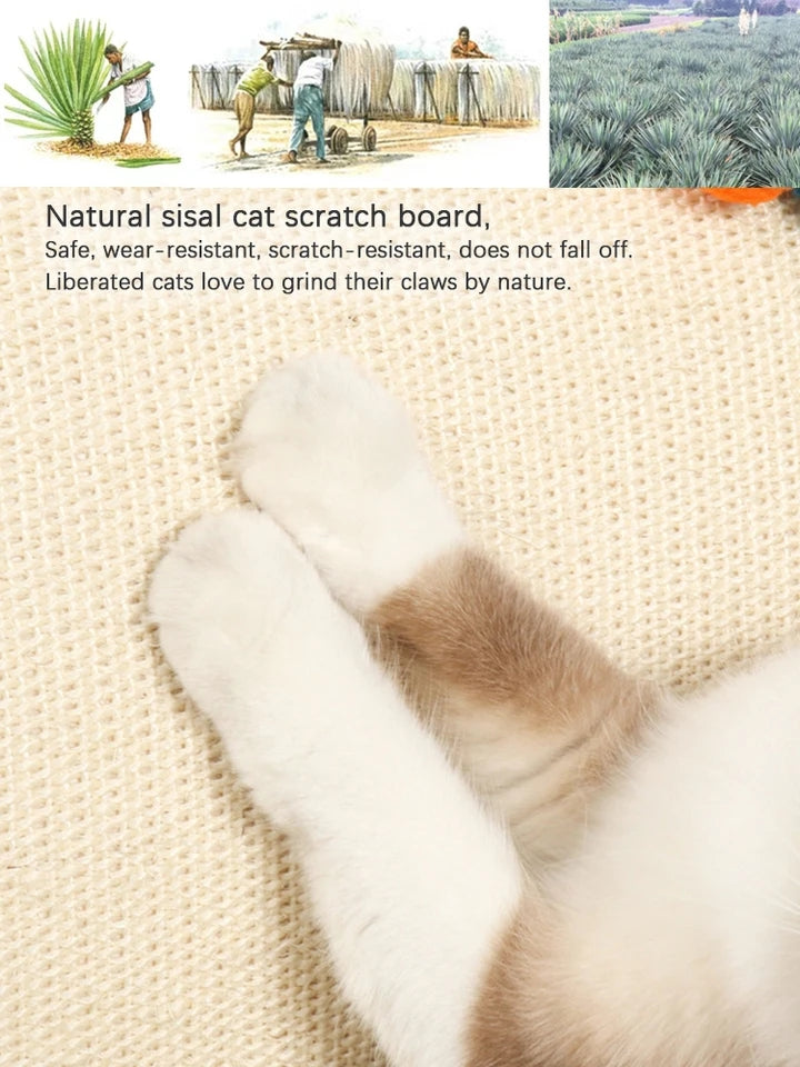 Cat House Tent Shape with Sisal Scratcher - PetsLoveStory®