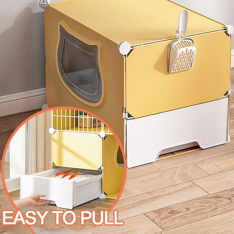 PetsLoveStory® Cat Villa Include Cat Litter Box - PP11 - PetsLoveStory®