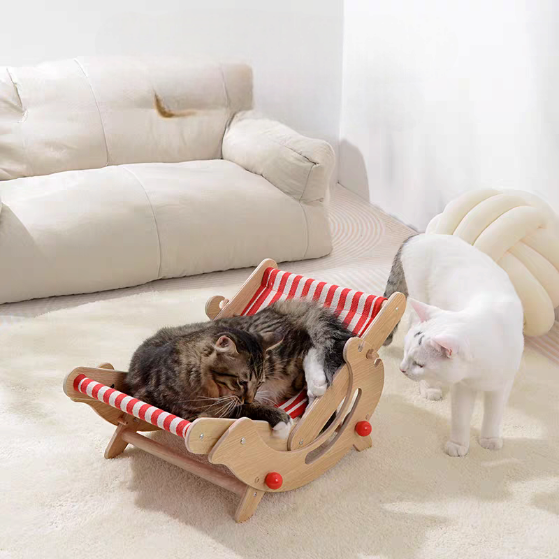 Cat Recliner Chair Solid Wood Multiple Adjustment Levels - PetsLoveStory®