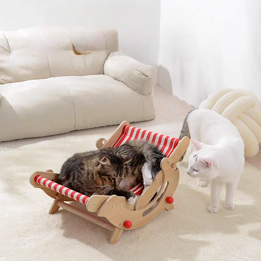 Cat Recliner Chair Solid Wood Multiple Adjustment Levels - PetsLoveStory®