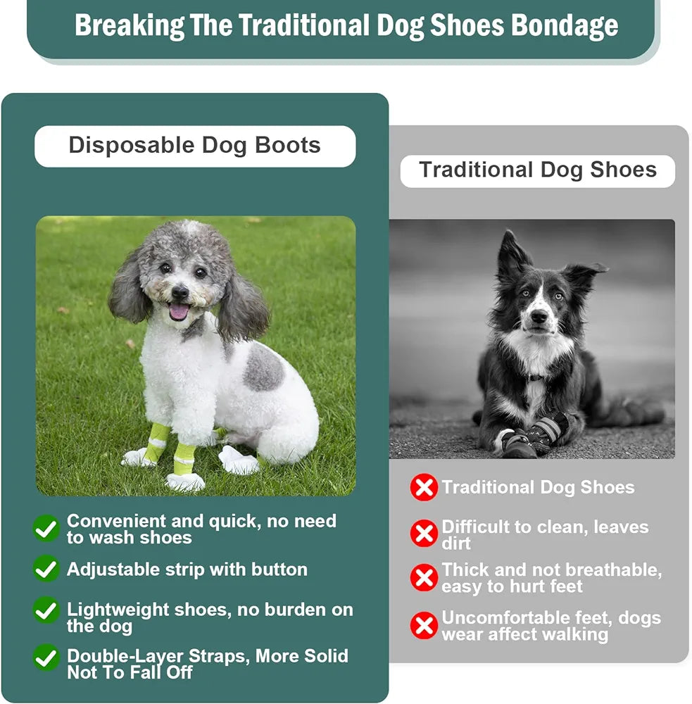 Disposable Waterproof Dog Booties for Paw Protection - PetsLoveStory®