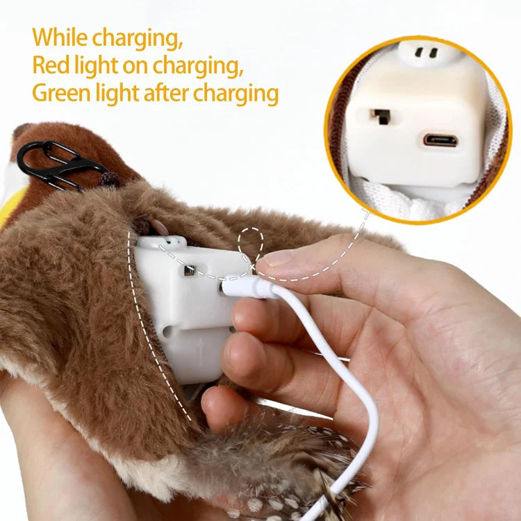 Flapping Wings Sparrow Bird Cat Toy - PetsLoveStory®