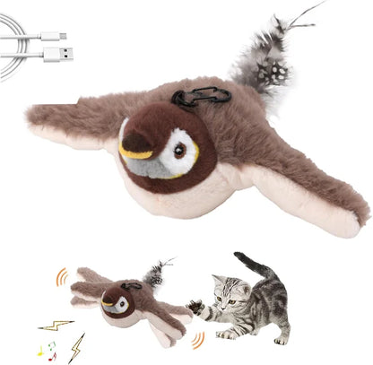 Flapping Wings Sparrow Bird Cat Toy - PetsLoveStory®