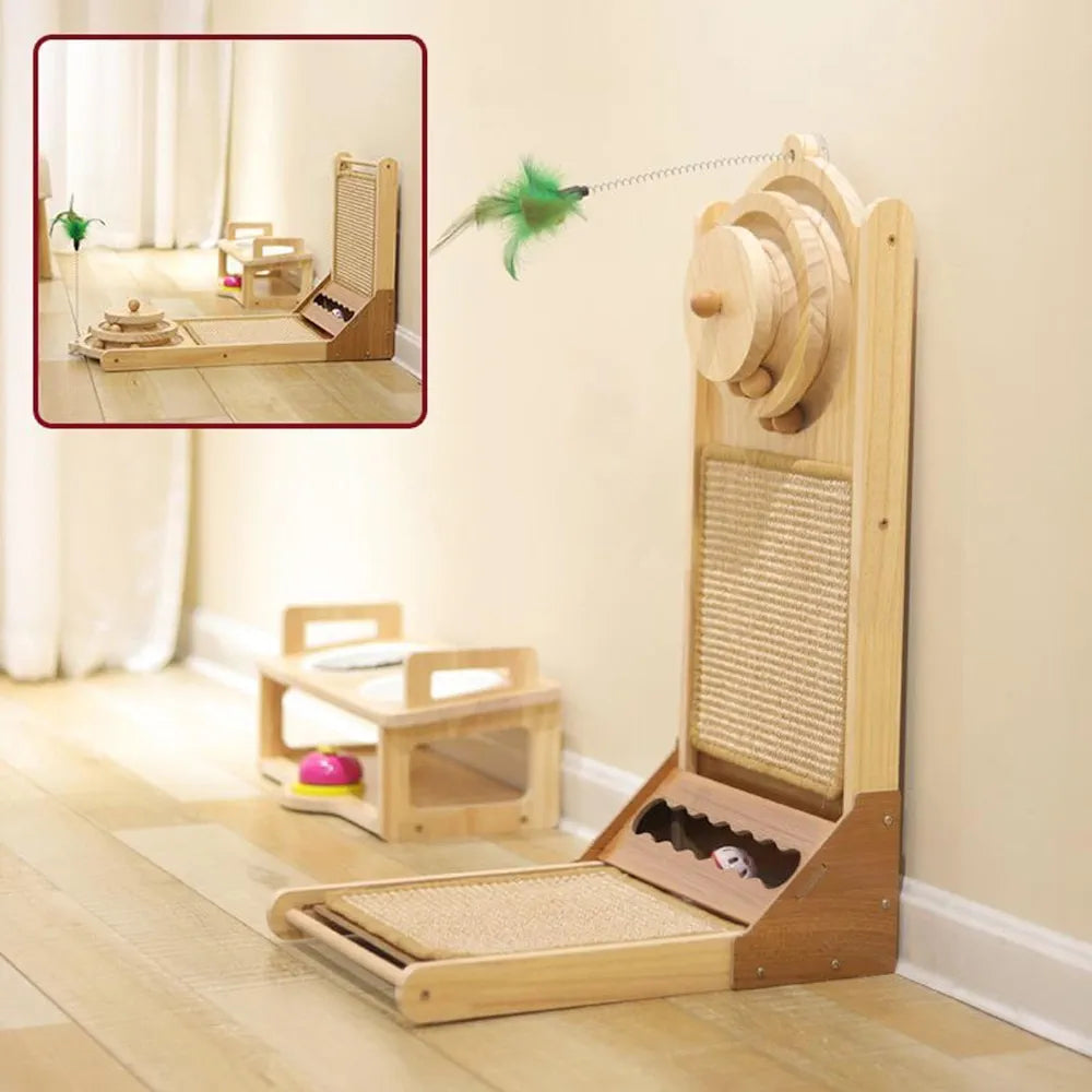 Cat scratching post with adjustable ramp - PetsLoveStory®