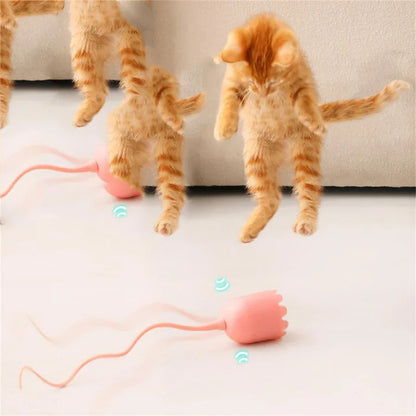 Cat Wand Toy Automatic Silicone Tail Teaser Toy 2 In 1 - PetsLoveStory®