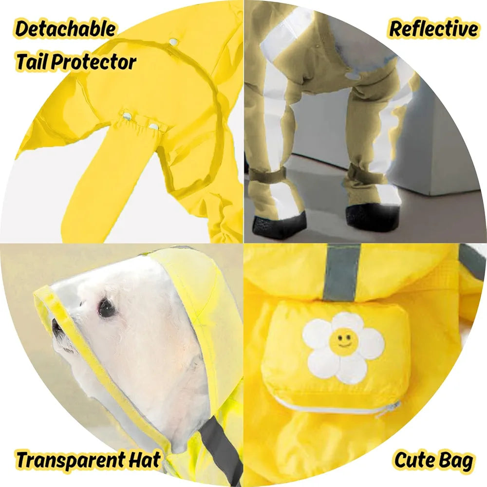 Full-coverage raincoat with back bag - PetsLoveStory®