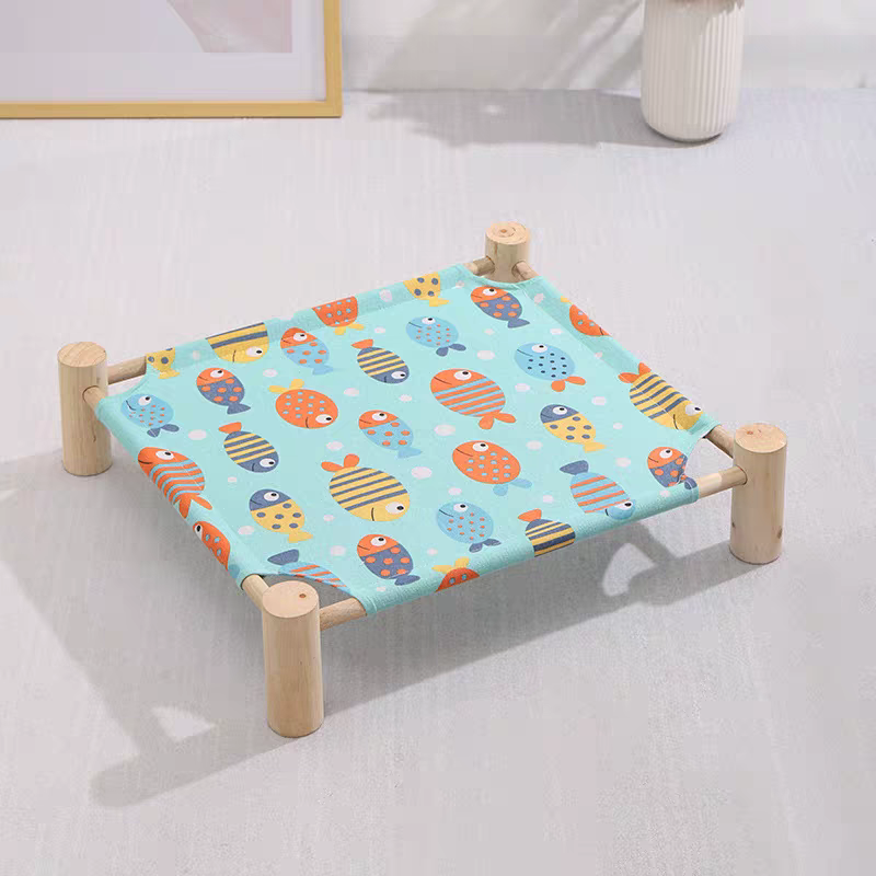 Wooden Cat Camp Bed for summer - PetsLoveStory®