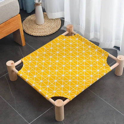 Wooden Cat Camp Bed for summer - PetsLoveStory®